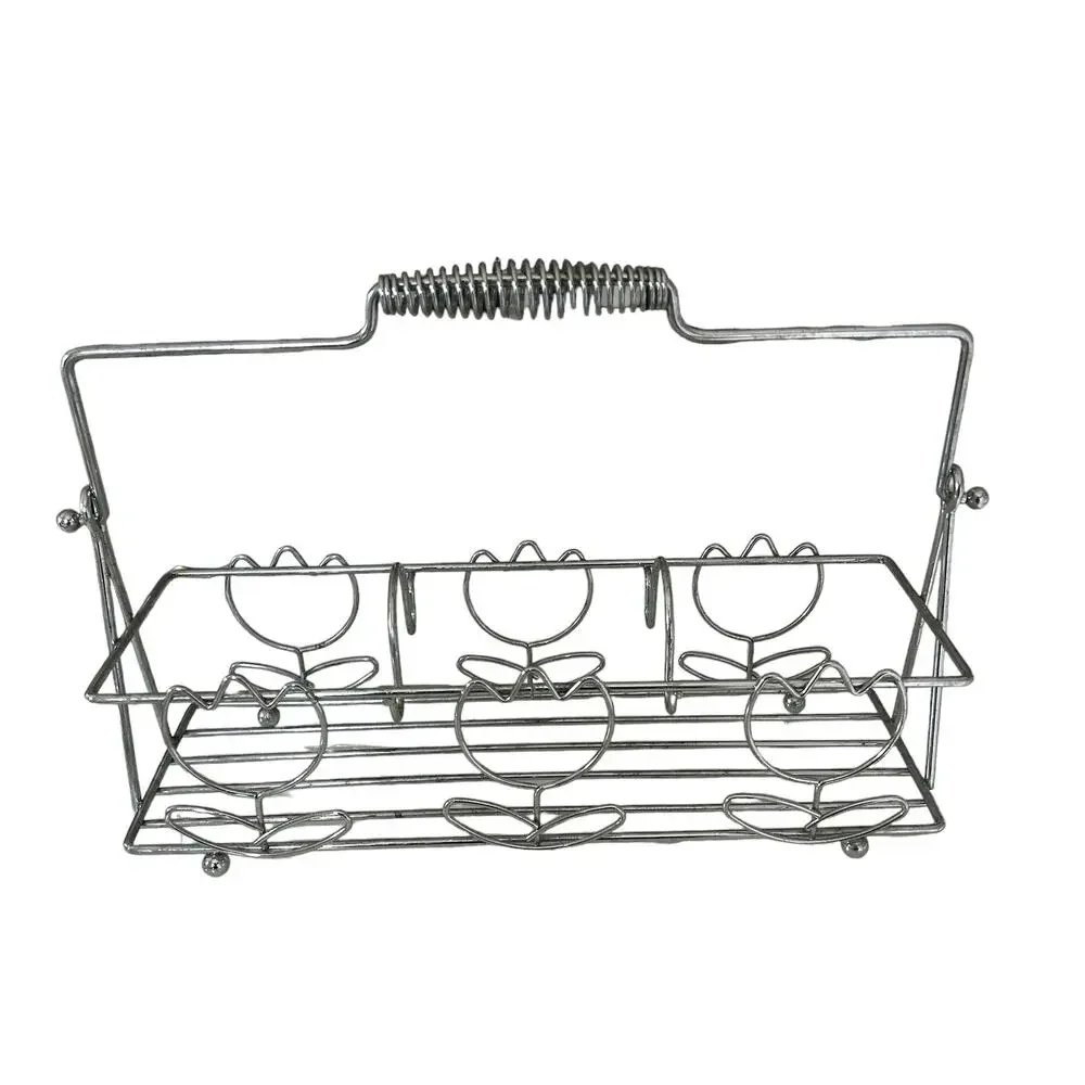 Love Space Lamanita Vintage‎ Set of 3 Spice Ceramic Jars Metal Tulip Rack